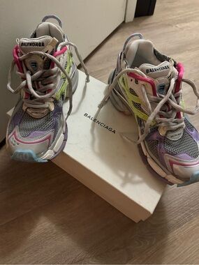 Balenciaga Women Multicolor Runner Sneakers